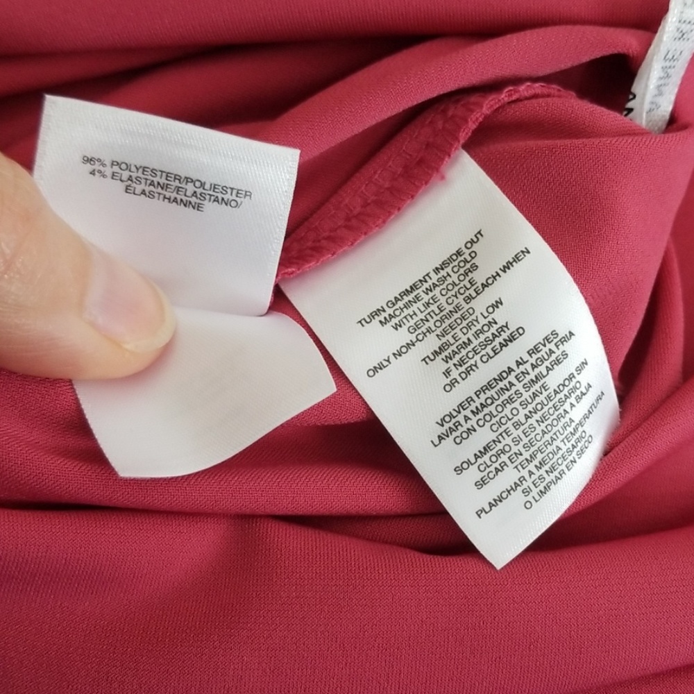 NWT Anne Klein Pink Pleated Surplice Top - Picture 8 of 8
